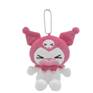 【小禮堂】雙11 Sanrio 三麗鷗 酷洛米 絨毛玩偶吊飾 粉帽大哭 變裝50週年(平輸品)