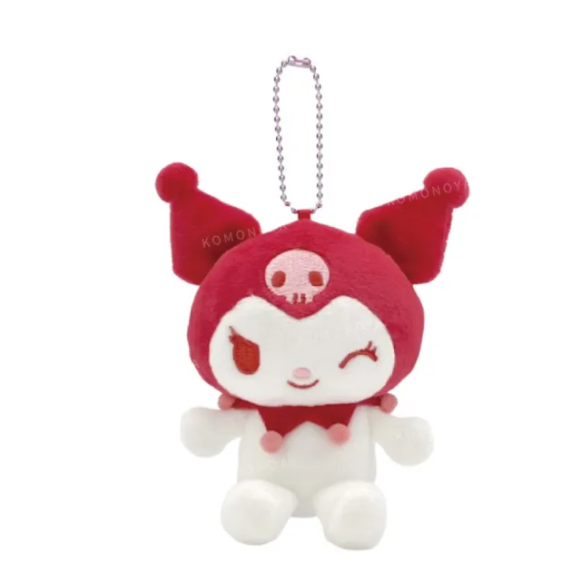 【小禮堂】雙11 Sanrio 三麗鷗 酷洛米 絨毛玩偶吊飾 紅帽單眨眼 變裝50週年(平輸品)