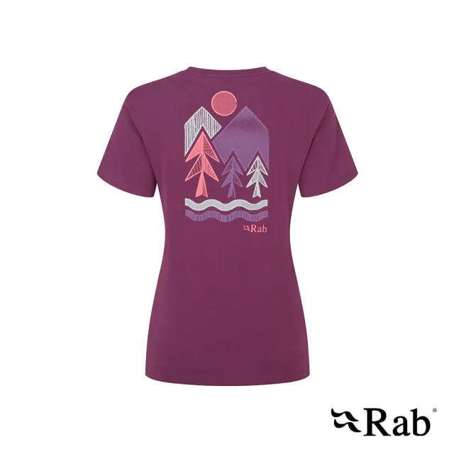 【RAB】Tuku Vista Tee 有機棉短袖T恤 女款 桑葚紫 #QCC17