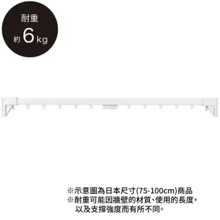 【NITORI 宜得利家居】免鑽孔伸縮窗簾軌 TR1 WH 110-150(免鑽孔 伸縮窗簾軌 窗簾軌 窗簾)