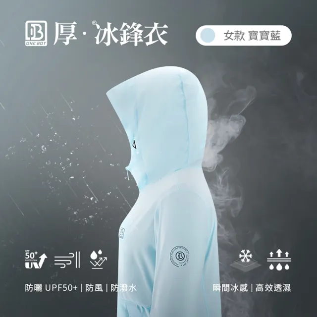 【ONE BOY】防風防潑水UPF50+防曬冰感A+級機能透氣厚冰鋒衣(N240068)