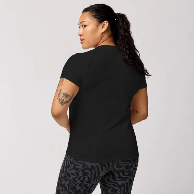 【BROOKS】女 Sprint Free 短袖上衣 3.0_經典黑(221712001)