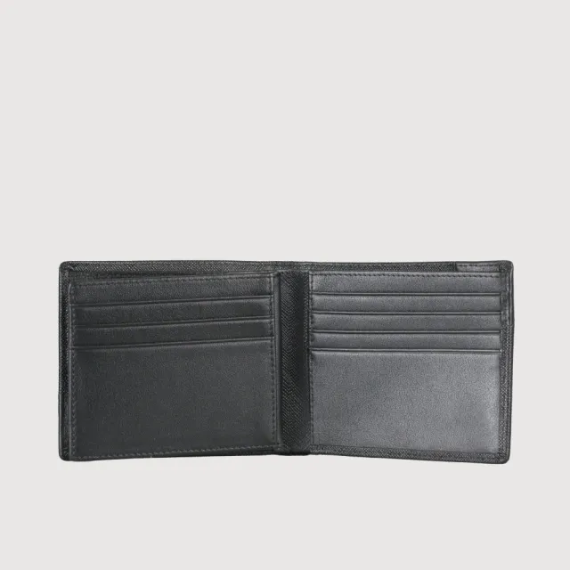 【BRAUN BUFFEL 德國小金牛】加利恩-A 12卡中間翻透明窗短夾-黑色(BF561-317-BK) 錢包送禮推薦