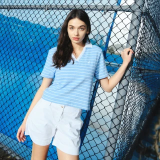 【NAUTICA】官方旗艦 女裝 素面實搭休閒短褲(白色)