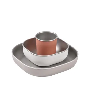 【BEABA】可微波不鏽鋼餐具組(杯子不可微波)