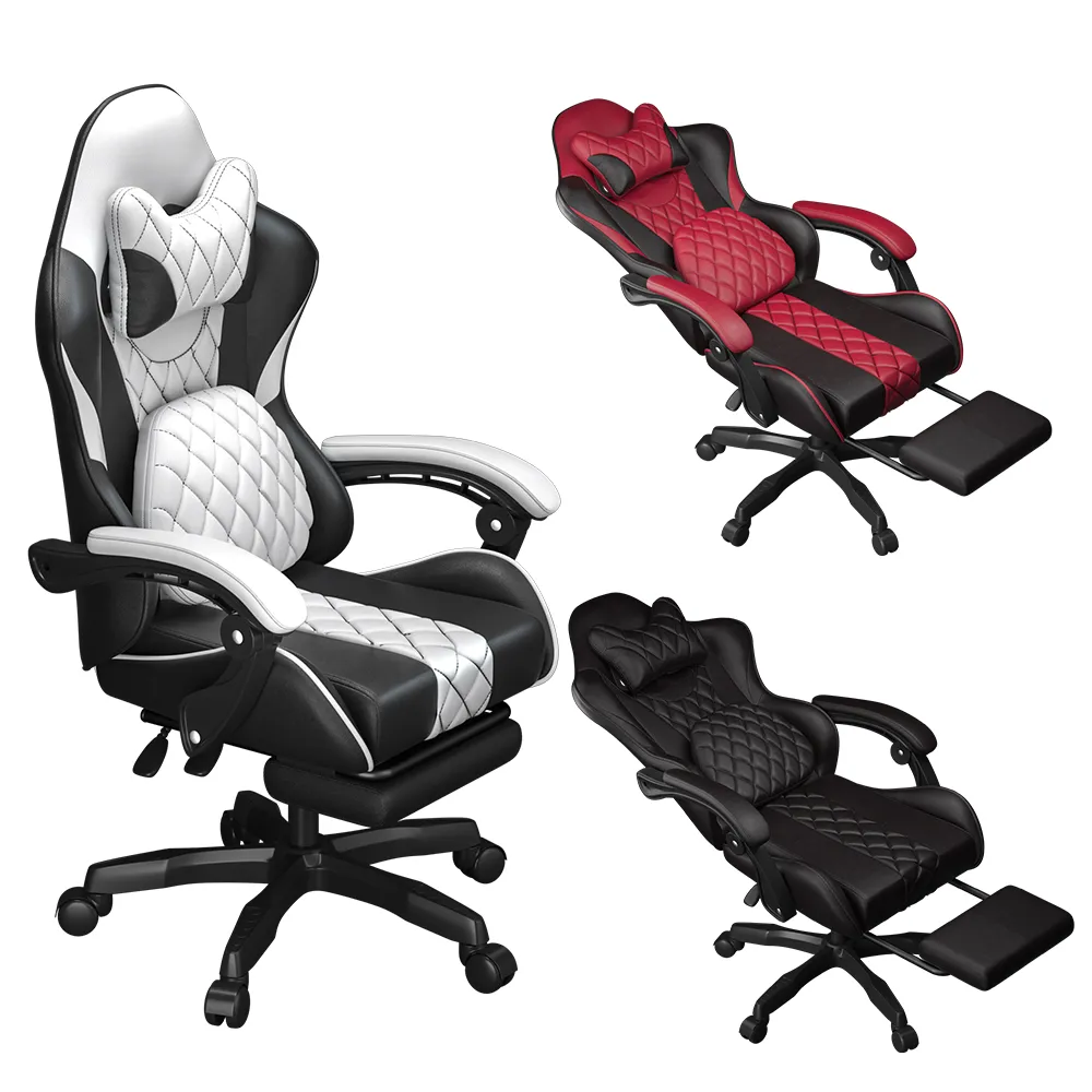 【小不記】旗艦款/帶擱腳/附腰墊+頭枕(人體工學椅 電腦椅 辦公椅 電競椅 書桌椅 學習椅 升降椅 椅子)