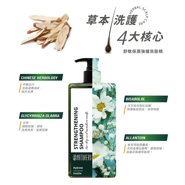 【Naturero 植淨林】植淨豐盈強健洗髮精 400ml(可選-平衡控油/舒敏保濕/養髮豐盈)