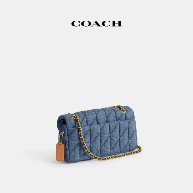 【COACH】蔻馳官方直營 TABBY 絎縫26號單肩手袋-B4/靛藍色(CR704)