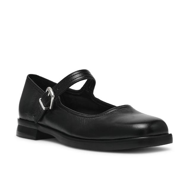 【steve madden】經典素面方扣瑪莉珍鞋 DELANCY(黑色)