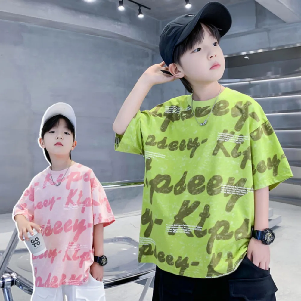 【UniKids】現貨 160碼中大童裝短袖T恤 清新個性風  男大童裝 VPSF6087(柳綠)