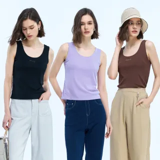 【KERAIA 克萊亞】無懼啟程燙鑽襪布背心(多色；M-XXL)
