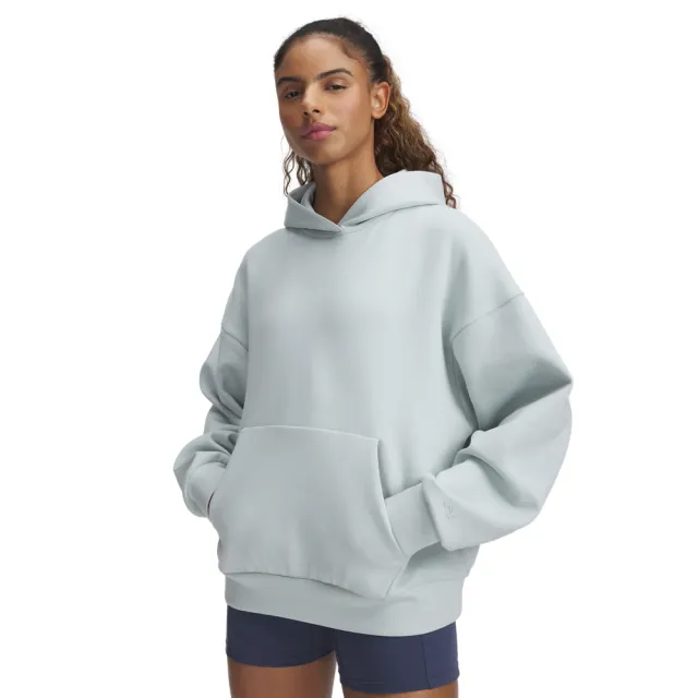 【UNDER ARMOUR】UA 女 Unstoppable Fleece 長袖帽T_1387884-377(淺藍色)
