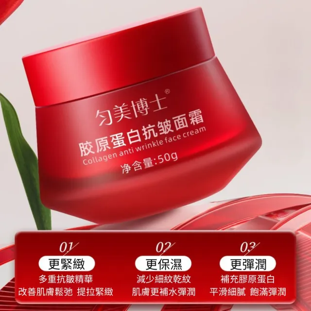 【iBloom】勻美博士膠原蛋白抗皺面霜 50g 2入組(補水 緊致 提亮 修復 淡紋 抗皺)