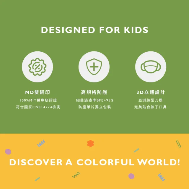 【康菲COMFIZ】康菲嬰幼3D立體醫療口罩/共三盒(0-18M適用/多款獨家設計花色/無鼻樑條)