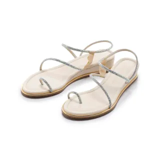 【FAIR LADY】出清品_優雅小姐 奢華水鑽繞帶美腳背楔形涼拖鞋(玫瑰金/2J3009 女鞋)