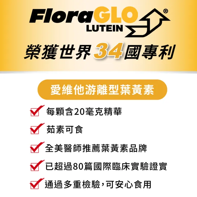 【LOVITA 愛維他】專利FloraGLO游離型金盞花葉黃素 素食(60顆)