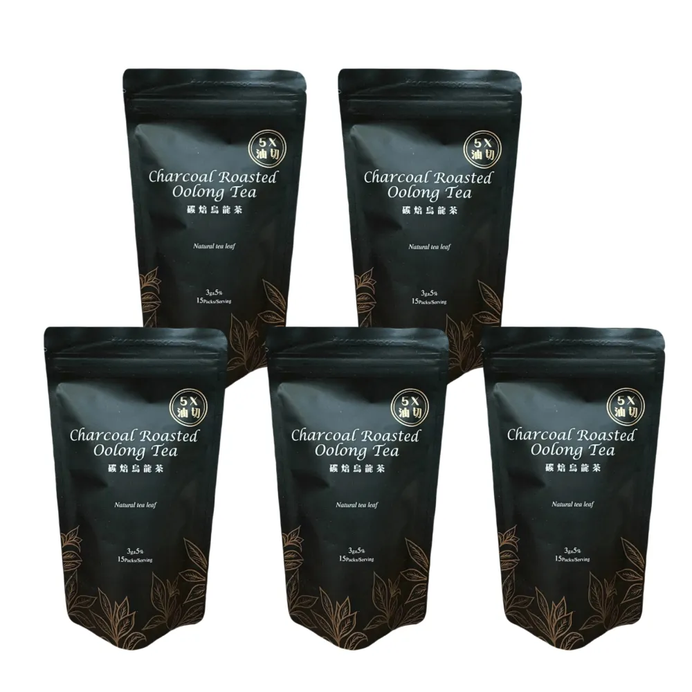 【微糖嚴選】碳焙烏龍茶冷泡茶熱泡皆可(3g*15入/袋*5袋)