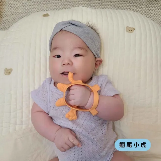【韓國MAMAsTEM固齒器】飛天小牛/翹尾小虎(贈收納盒 手環式固齒器 分齡固齒器 總代理公司貨)