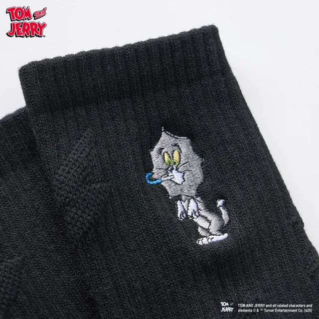 【FOOTER】湯姆貓與傑利鼠-雨傘造型湯姆貓襪(TJ12-黑色)