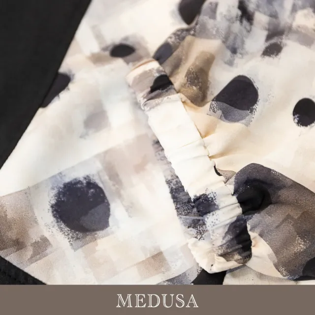 【MEDUSA 曼度莎】現貨-藝術感渲染拼接休閒上衣（M-XL）｜女休閒上衣 女T恤(601-36801)