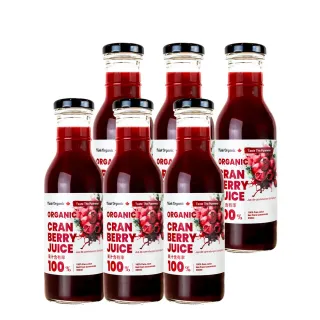 【有機思維】加拿大有機蔓越莓原汁350mlx6入(原裝進口/100%原汁無加糖)