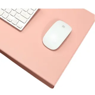 【MGSHOP】柔軟皮革折邊桌墊 80X40cm(滑鼠墊/辦公桌墊/電腦桌墊)