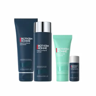 【碧兒泉】官方直營 男仕 極量潔淨緊膚組_潔面霜125ml+緊膚水200ml(BIOTHERM男性保養)