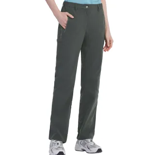 【Jack wolfskin 飛狼】女 純植萃防蚊 簡約率性休閒長褲(棕)