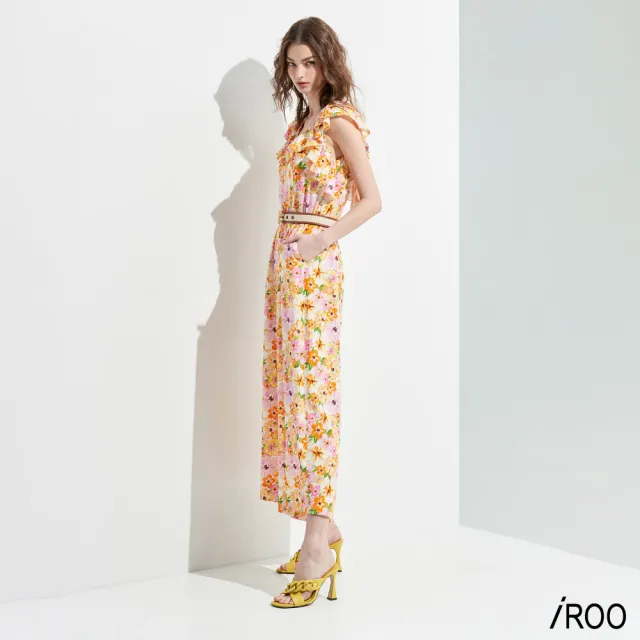 【iROO】迷漾花園印花連身褲