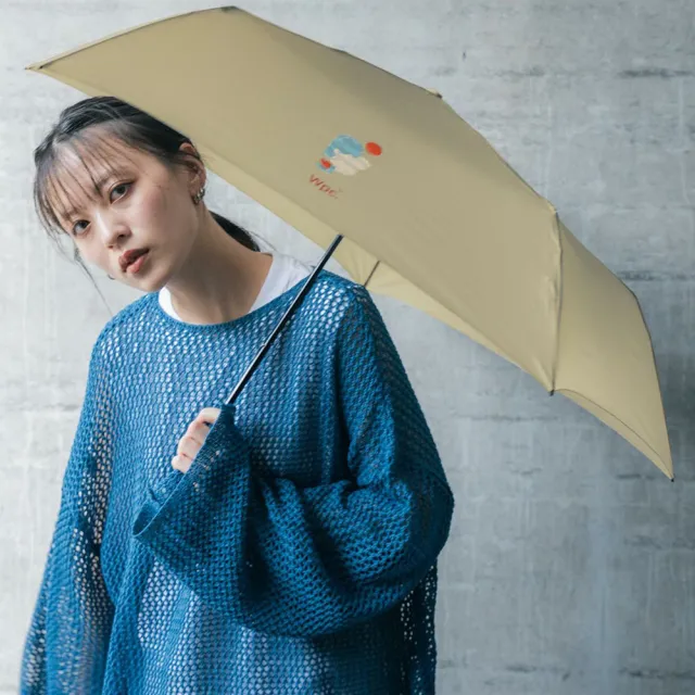【Wpc.】官方直營貓狗玩耍手動大傘面輕量晴雨傘折傘-多色(輕量/抗UV/遮光/防撥水/晴雨傘)