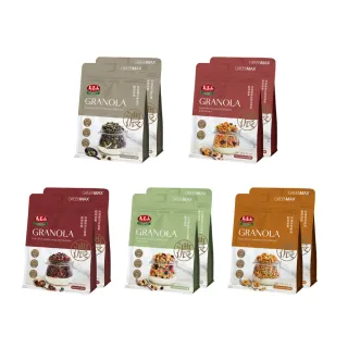 【馬玉山】輕烤穀脆-特濃系列-五種口味2入組(蜂蜜紅藜麥/椰奶奇亞籽/黑可可/黑芝麻堅果/肉桂核桃)