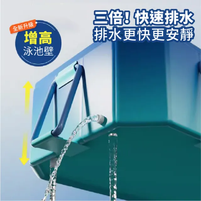 【DaoDi】泳池 免充氣鋼架款折疊游泳池2.1米(附豪華戲水組 兒童戲水池 摺疊泳池 家庭水池 儲水桶)