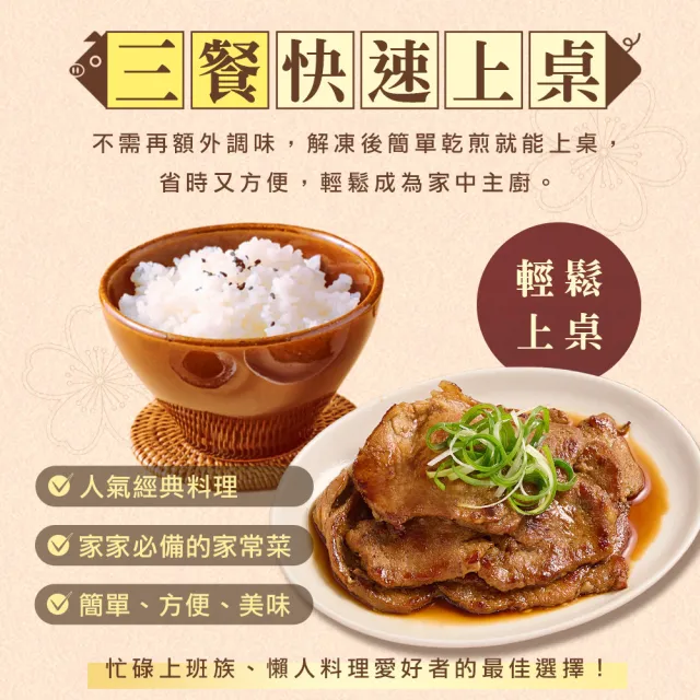 【享吃肉肉】日式梅花里肌燒肉片9包(300g/包 中秋烤肉/燒烤/早餐肉)