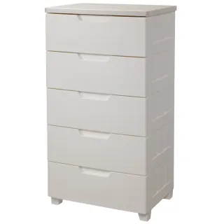 【IRIS】米色天板五層收納櫃 寬56cm