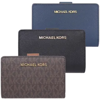【Michael Kors】JET SET TRAVEL防刮皮扣式拉鍊中夾(3色)