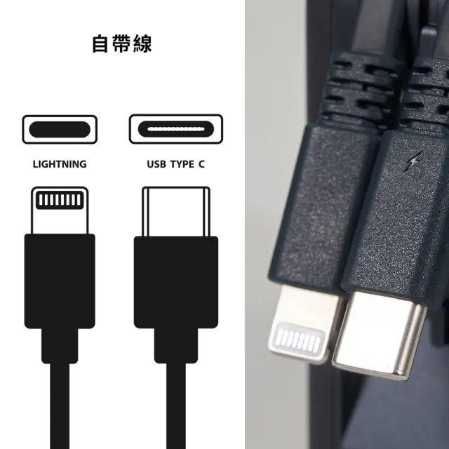【LaPO】WT-08P 11200mAh 全功能無線充電行動電源_43.12Wh_具Wh標示(快充自帶線/Apple Watch/小電流模式)