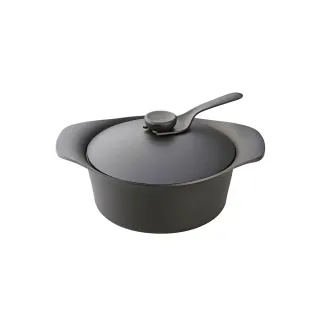 【IUSE】日本製 柳宗理 南部鐵器雙耳深鍋22cm(IH適用、鑄鐵鍛造、導熱快速)