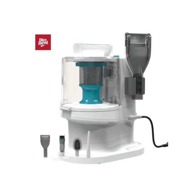 PetsMate寵物居家美容吸塵器,具備大塵筒與Air Purification UpgradeCyclone Separation旋風分離技術,有效吸附細毛與髒汙,提升清潔效率。適合日常毛髮護理,省錢省心。附有保固,低噪音設計,讓您輕鬆照顧愛寵。 Dirt Devil Petsmate