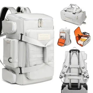 【Starshop】全開口設計運動健身包 40L 大容量旅行收納包 雙肩後背包 手提包 行李袋 16吋筆電包