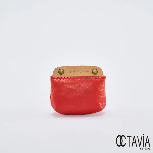 【OCTAVIA 8】雙11 OCTAVIA 8 真皮- 小可愛 雙色牛皮多用途壓扣零錢包