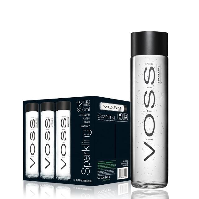 【VOSS 芙絲】挪威氣泡水玻璃瓶裝800mlx12入/箱(原廠總代理直營)（雙11推薦）