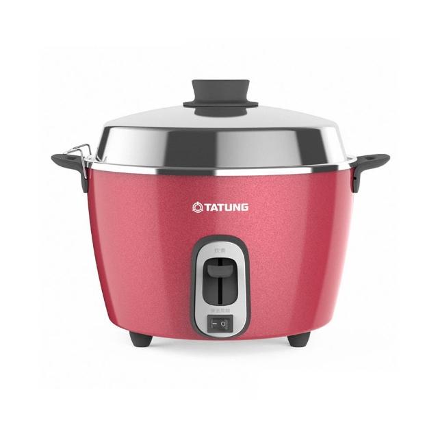 【TATUNG 大同】6人份電鍋-全不鏽鋼配件/洋紅(TAC-06R-NR)
