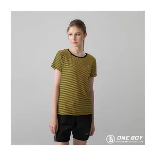 【ONE BOY】冰科技無印痕條紋冰鋒T恤(N22200)