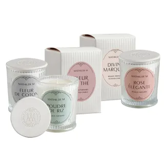 【Mathilde M 法國瑪恩】珠寶罐香石蓋三蕊香氛燭 145g(香氛任選/居家香氛/除臭/擴香/送禮/交換禮物)