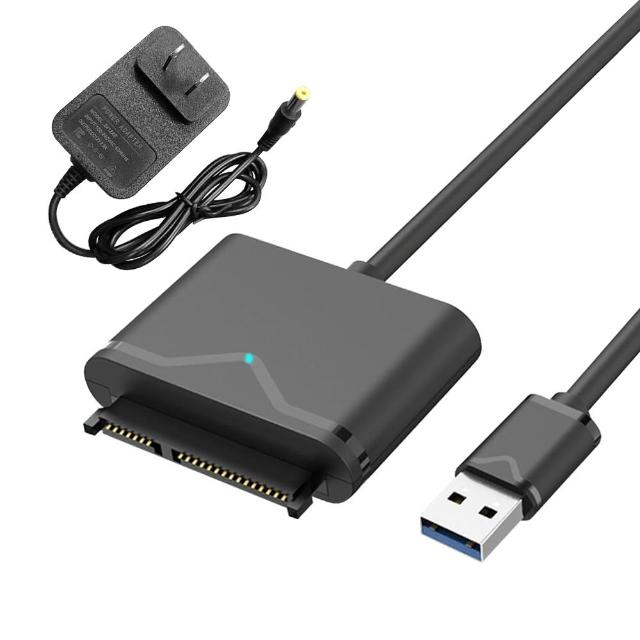 【台灣霓虹】SATA轉USB3.0硬碟傳輸線附12V2A電源線(筆電硬碟傳輸線附12V2A電源線)