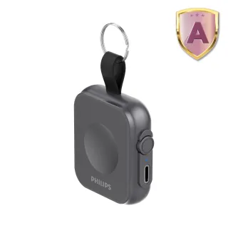 【Philips 飛利浦】DLP1202Q 黑金剛磁吸手錶救急迷你行動電源_4.44Wh_具Wh標示(AppleWatch專屬無線充)