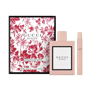 【GUCCI 古馳】花悅女性香水套裝 100ml+10ml(國際航空版.BLOOM花悅女性淡香精)
