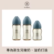 【Simba 小獅王辛巴官方直營】新生適用-蘊蜜鉑金PPSU寬口防脹氣奶瓶輕奢組(2中1小)