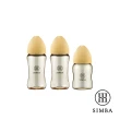 【Simba 小獅王辛巴官方直營】新生適用-蘊蜜鉑金PPSU寬口防脹氣奶瓶輕奢組(2中1小)