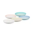 【Le Creuset】瓷器花蕾系列餐盤組17cm-5入(雪花白/沙丘白/淡粉紅/海岸藍/薄荷綠)